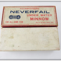 Pflueger FourBrothers Neverfail All White Under Water Minnow Box 3180