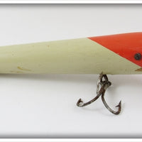 Vintage Unknown Mom & Pop Red Head White Lure
