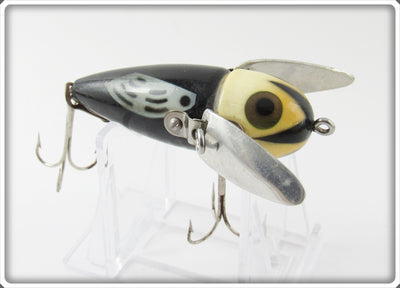 Heddon Black White Head Cone Tail Crazy Crawler