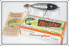 Vintage Heddon Black Shore Wounded Spook Lure In Box 9140 XBW