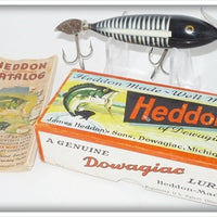 Vintage Heddon Black Shore Wounded Spook Lure In Box 9140 XBW