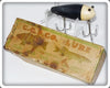 Vintage Creek Chub Black White Head Crawdad In Box 311 Special