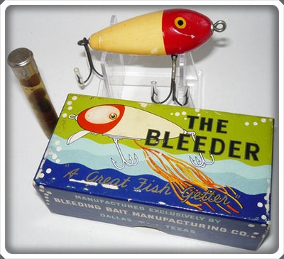 Vintage Bleeding Bait Manufacturing Co The Bleeder Lure In Box