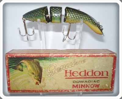 Vintage Heddon Blue Scale Gamefisher Lure In Box 5509 X