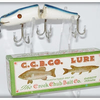 Creek Chub White With Blue Stripe Jointed Pikie Lure 2600 Special
