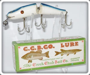 Creek Chub White With Blue Stripe Jointed Pikie Lure 2600 Special