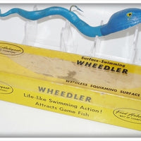 Vintage Fred Arbogast Blue Wheedler Snake Lure In Box