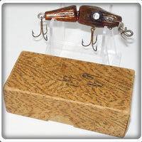 Vintage Paw Paw Bonehead Jointed Swamp Minnow In Box 12-B 
