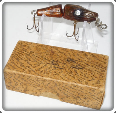 Vintage Paw Paw Bonehead Jointed Swamp Minnow In Box 12-B 