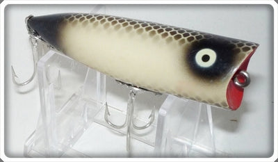 Vintage Heddon Bone With Black Scale Chugger Spook Lure 9540 BOBS