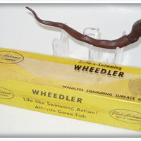 Vintage Fred Arbogast Brown Wheedler Lure In Box