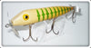 Vintage Rinehart White Green Bar Buzzer Lure 