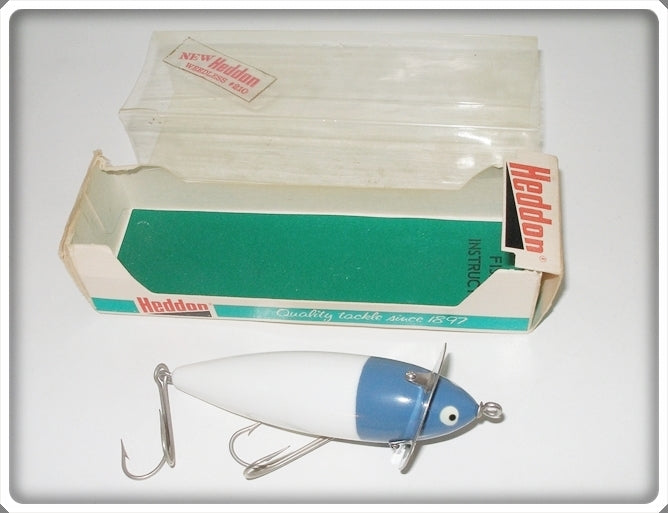 Vintage Heddon Blue Head White 210 BH Surface Lure