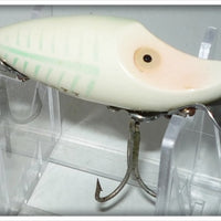 Heddon Spook Ray White With Pink Face & Green Shore Midget River Runt