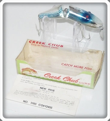 Vintage Creek Chub Blue Chrome Baby Jointed Pikie In Box 2740