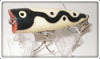 Vintage Heddon White With Black Snake Line Chugger Lure 9540