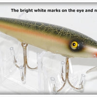 South Bend Green Cracked Back Panetella Minnow Lure 915 GCB