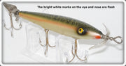 South Bend Green Cracked Back Panetella Minnow Lure 915 GCB