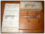 Antique Detroit Glass Minnow Tube Company Glass Minnow Tube In Box