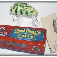 Vintage Outing Mfg Co Outing's Green & White Du Getum In Box 