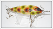 Heddon White With Red, Green & Black Spots Dummy Double Lure 1500