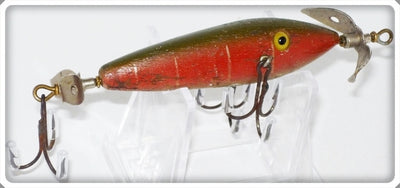 Antique F. C. Woods & Co Manufacturers Red The Expert Minnow Lure