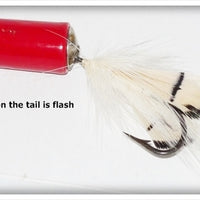 Vintage Creek Chub Solid Red Feather Casting Minnow F-10 Special Lure