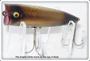 Vintage Heddon Black & Gold Fish Flash Chugger Spook Lure FF 9540 GB