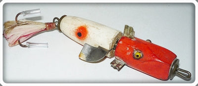 Vintage Kumms Red & White Wooden Fish Spotter Lure