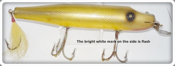 Vintage Creek Chub Gold Scale Giant Straight Pikie Lure 6006 