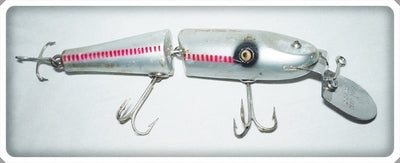 Vintage Creek Chub Silver Red Lines Jointed Pikie Lure 2600 DD Special