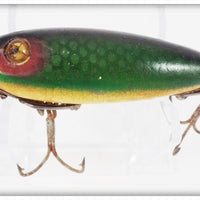 Vintage Heddon Green Scale 110 River Runt Lure 119D
