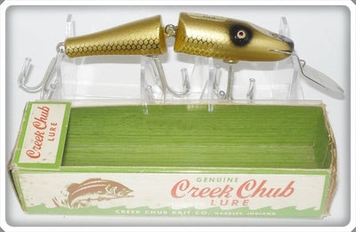 Creek Chub Gold Scale Deep Diving Jointed Pikie In Box 2606 DD Special