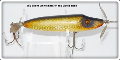 Vintage Heddon Shiner Scale Harden's Whiz Lure WH7409P