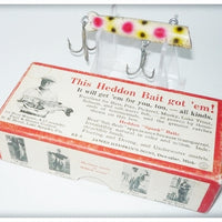 Vintage Heddon Strawberry Spotted Pier Bait Prototype Lure In Box