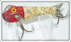 Vintage Heddon Red Head Flitter Shark Mouth Minnow Lure 520 RHF 