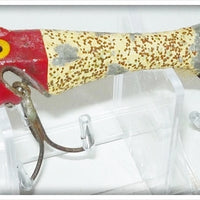 Vintage Heddon Red Head Flitter Shark Mouth Minnow Lure 520 RHF 