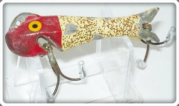 Vintage Heddon Red Head Flitter Shark Mouth Minnow Lure 520 RHF 