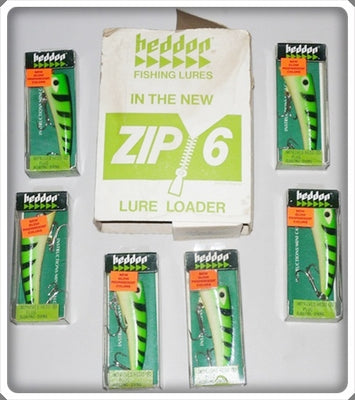 Heddon Zip 6 Lure Holder With Green Striped Alewife Hedd Plugs 880 FB