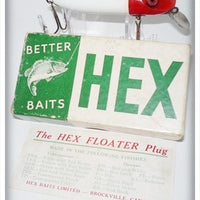 Hex Baits Limited Red & White Hex Better Bait Floater Plug Lure