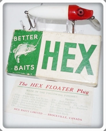 Hex Baits Limited Red & White Hex Better Bait Floater Plug Lure