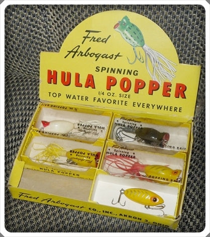 Fred Arbogast Co, Inc Spinning Hula Popper Dealer Display With Lures