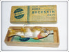 Vintage Kurz Buckskin Minnow Bait In Box