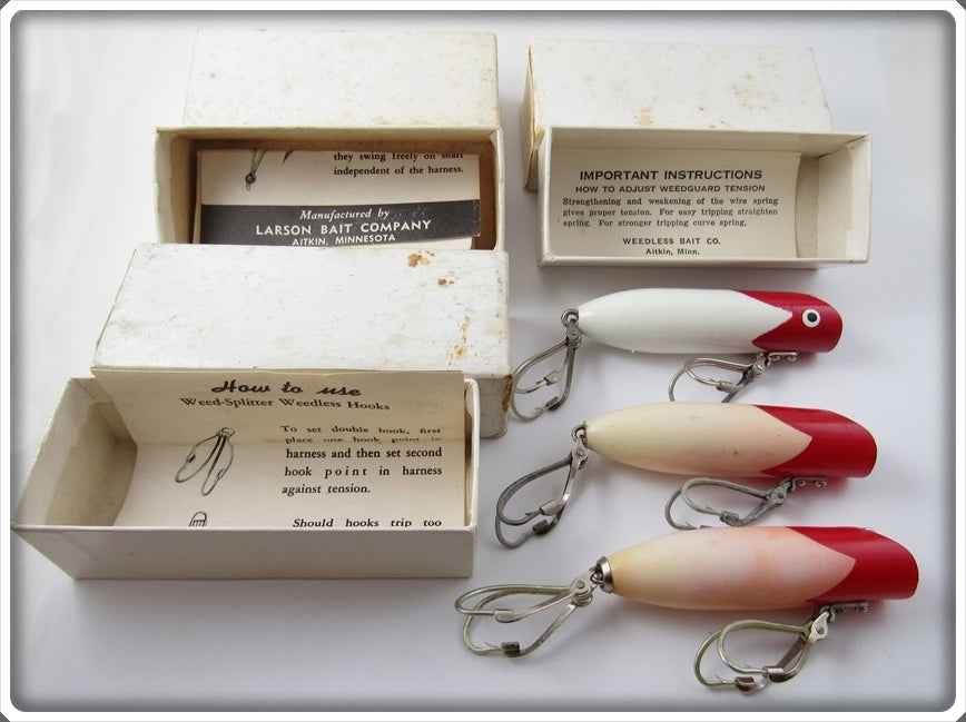Vintage Larson & Weedless Bait Co Weedsplitter Lure Lot For Sale