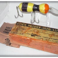 Vintage Len Hartman Tackle Company Yellow Jacket Musky Bug Lure