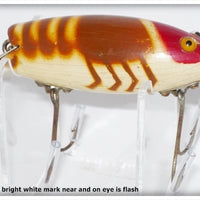 Vintage F.B. Hamilton Brown & White Medley's Wiggly Crawfish Lure