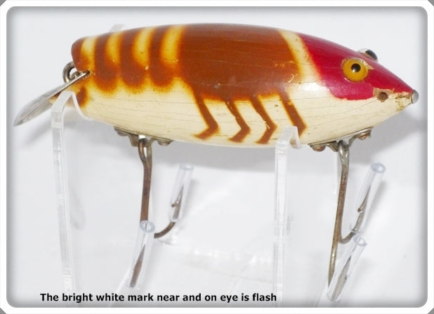 Vintage F.B. Hamilton Brown & White Medley's Wiggly Crawfish Lure