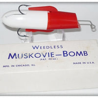 Vintage Chicago Illinois Red & White Muskovie Bomb Lure