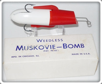 Vintage Chicago Illinois Red & White Muskovie Bomb Lure