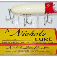 Vintage Nichols Lure Co Red & White Jumbo Killer Lure In Box 
